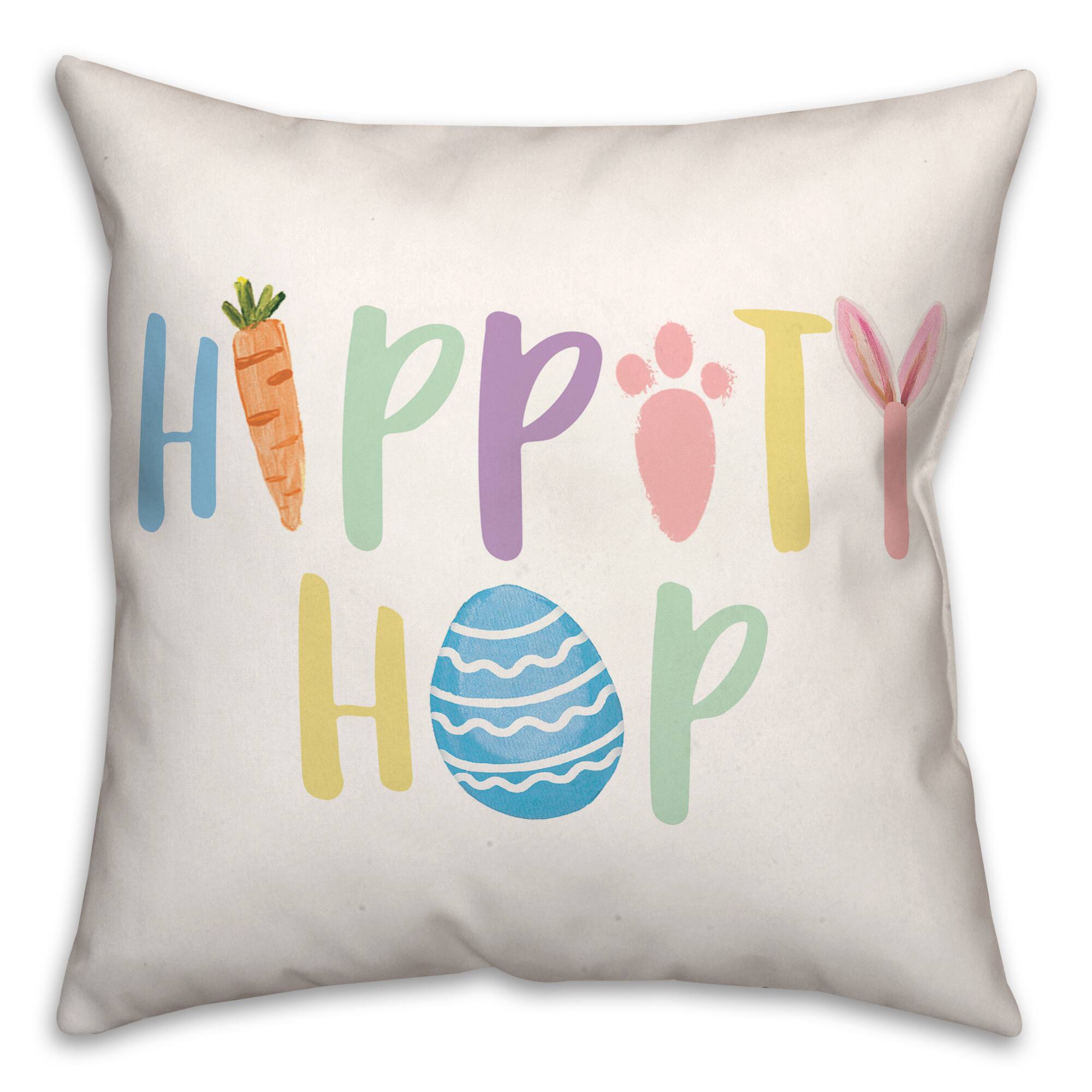 Hippity Hop 18" x 18" Throw Pillow